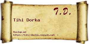 Tihi Dorka névjegykártya